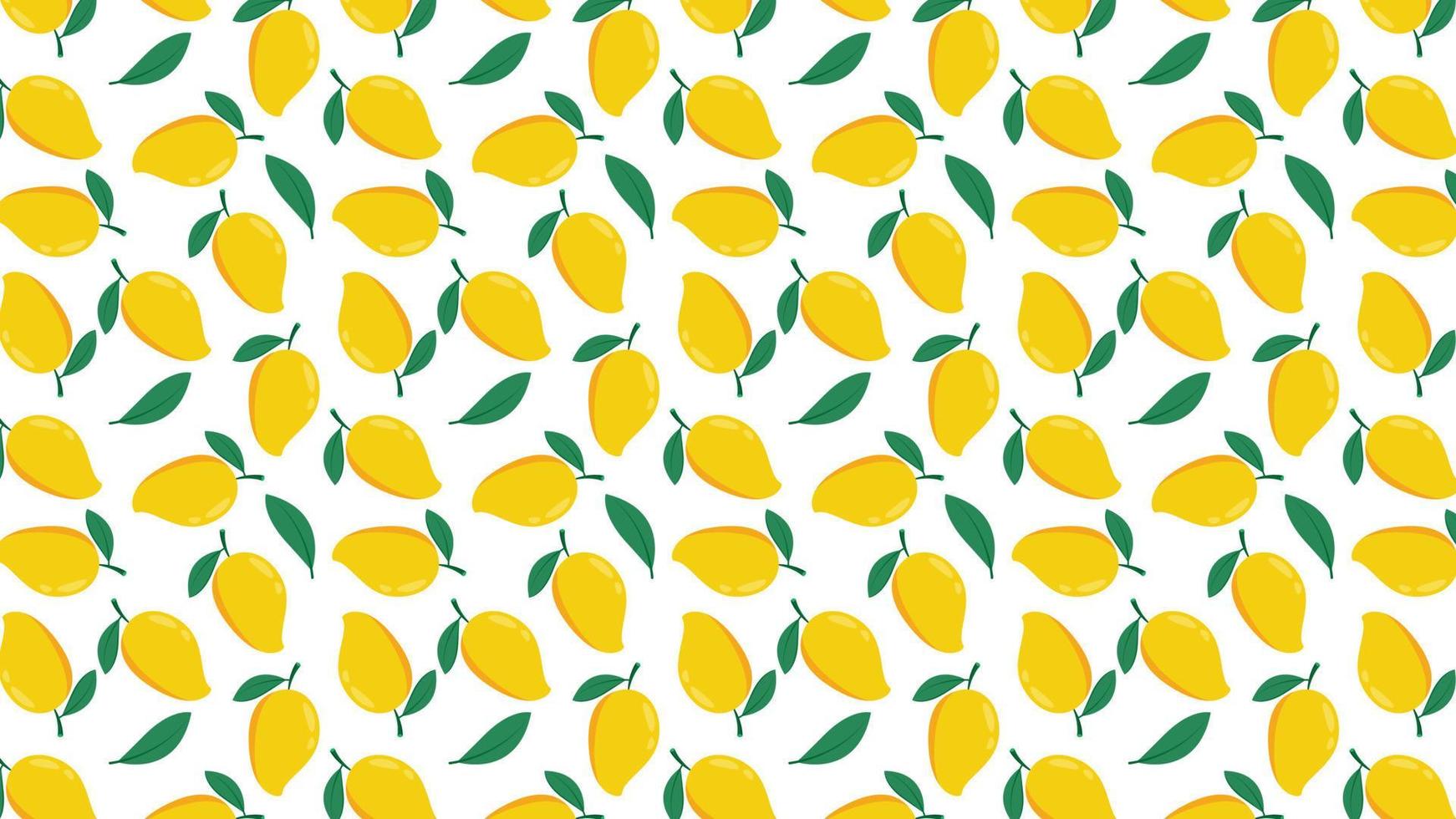 papel tapiz con patrón de mango. vector de símbolo de mango. fruta de tailandia.