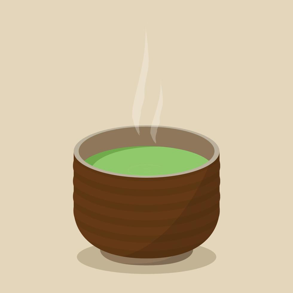 Matcha logo design. Matcha cup vector. green tea vector. wallpaper. free space for text. symbol. vector