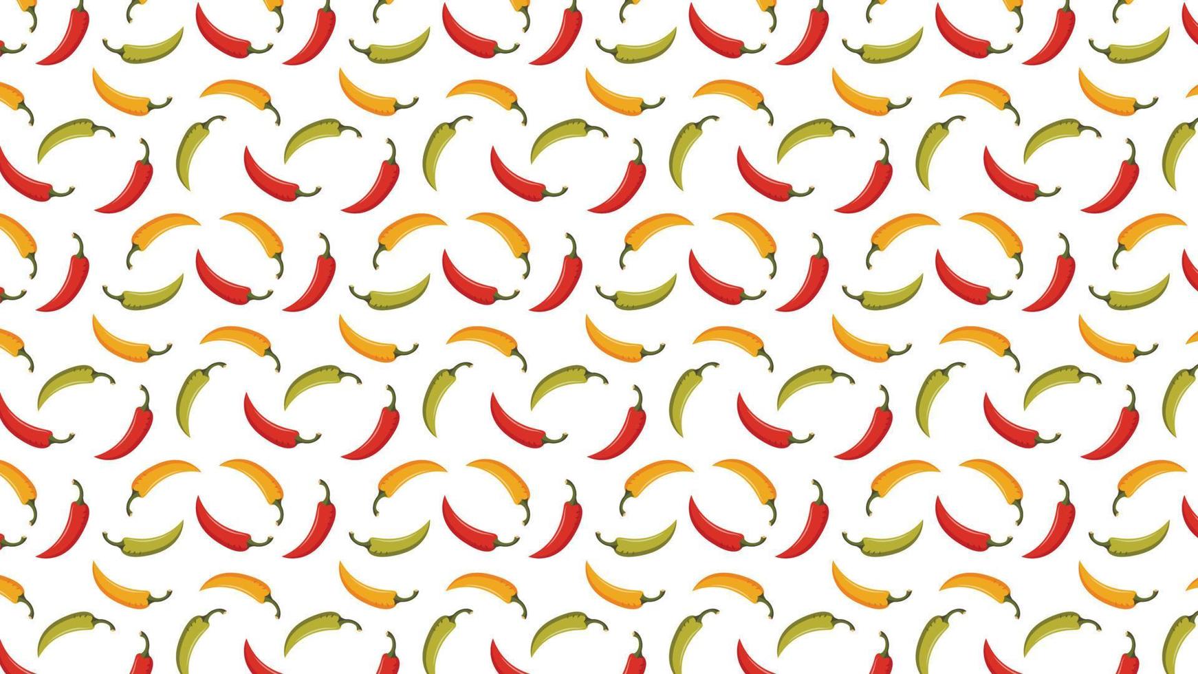 Chili pattern wallpaper. Chili symbol vector. vector