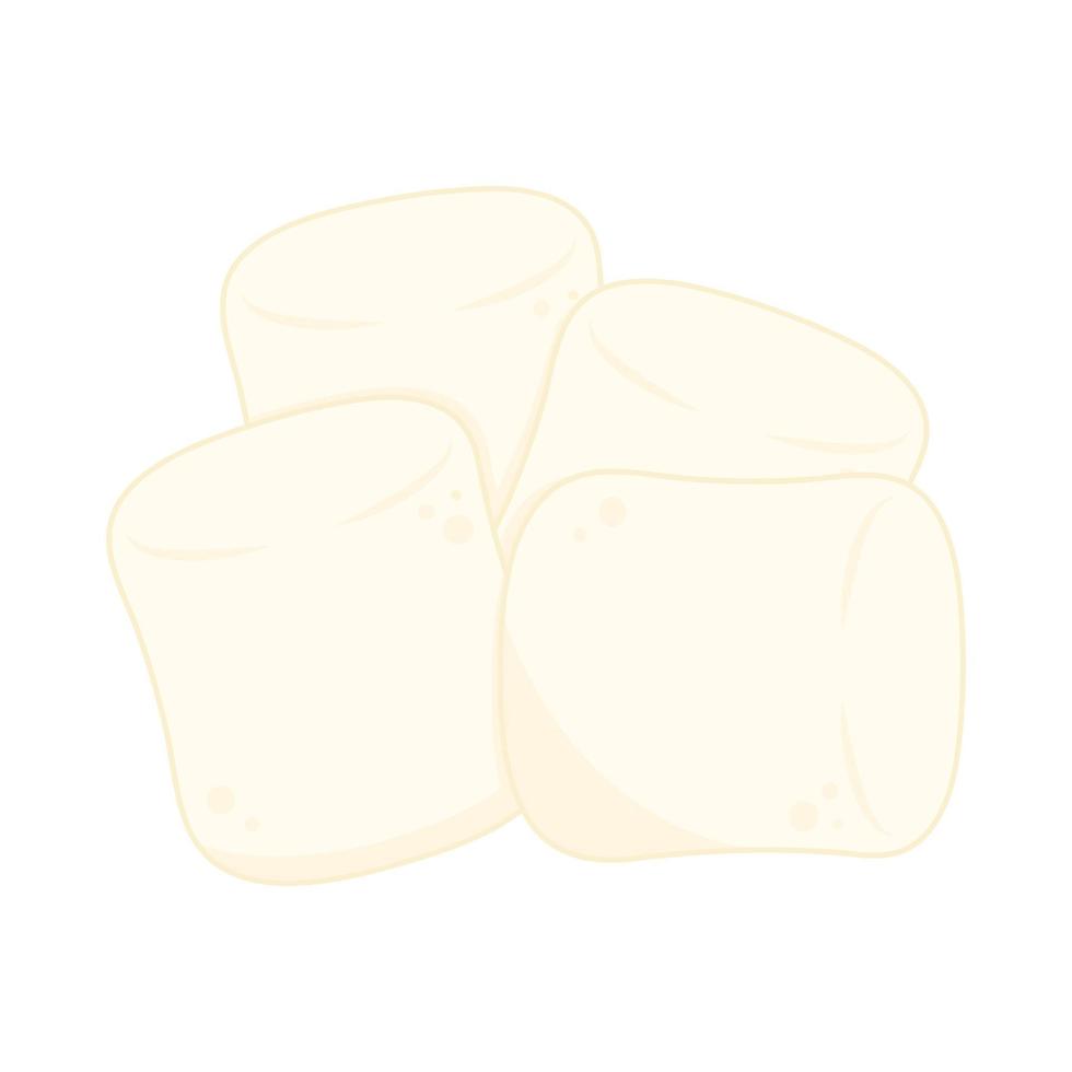 Marshmallow cartoon vector. Marshmallow logo design. Marshmallow icon. vector