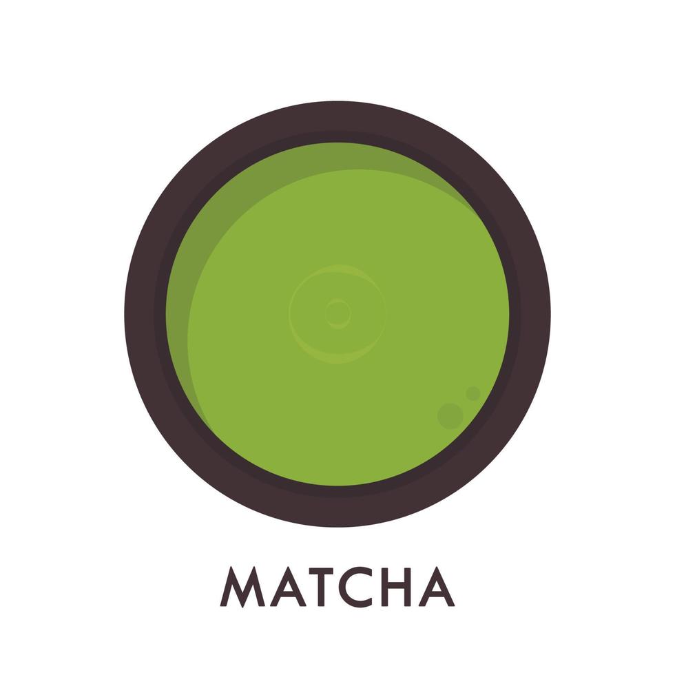 diseño de logotipo matcha. vector de taza de matcha. vector de té verde. fondo de pantalla. espacio libre para texto. símbolo.