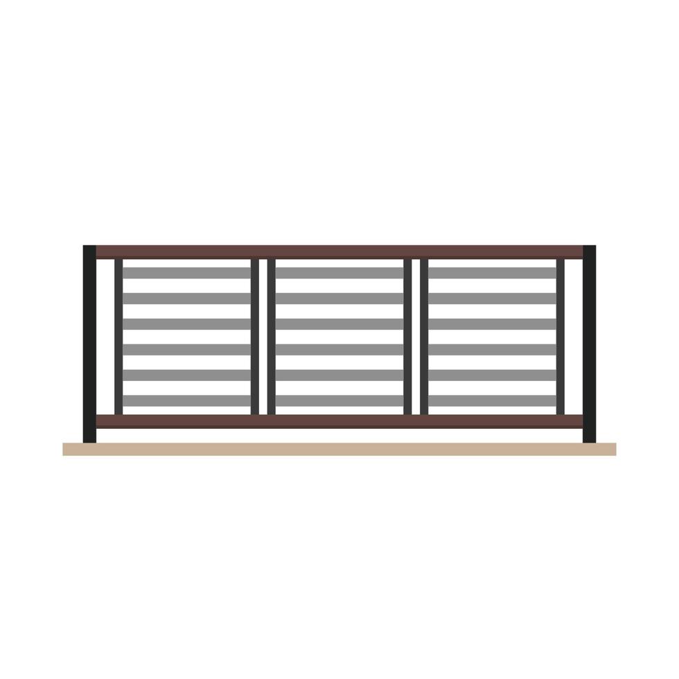 Balcony cartoon vector. Railing vector. Fence vector. vector