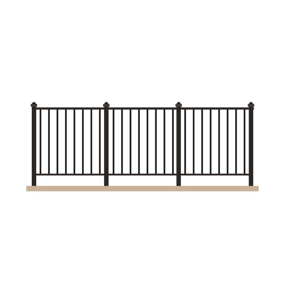 Balcony cartoon vector. Railing vector. Fence vector. vector