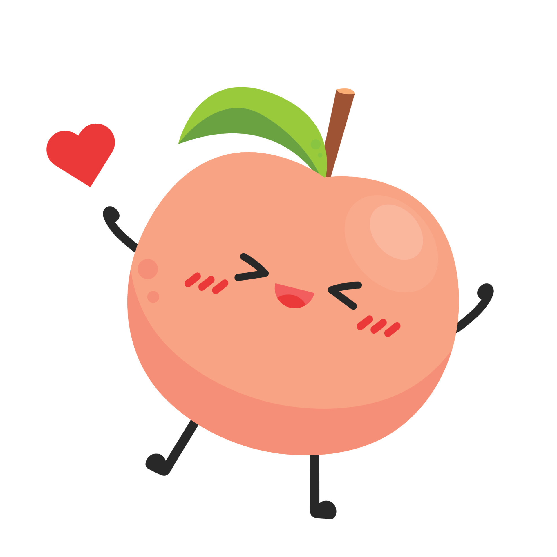Peach character. peach on white background. wallpaper. 15846120 Vector