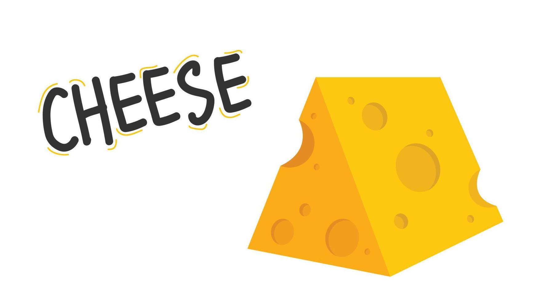 Cheese cartoon. Cheese vector isolated on white background.