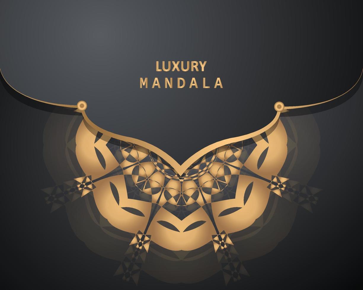 invitation card templates with gold patterned and crystals color luxury mandala background with golden arebesque pattern arabic islamic east style. ramadan style decorative mandala, flyer banner vector