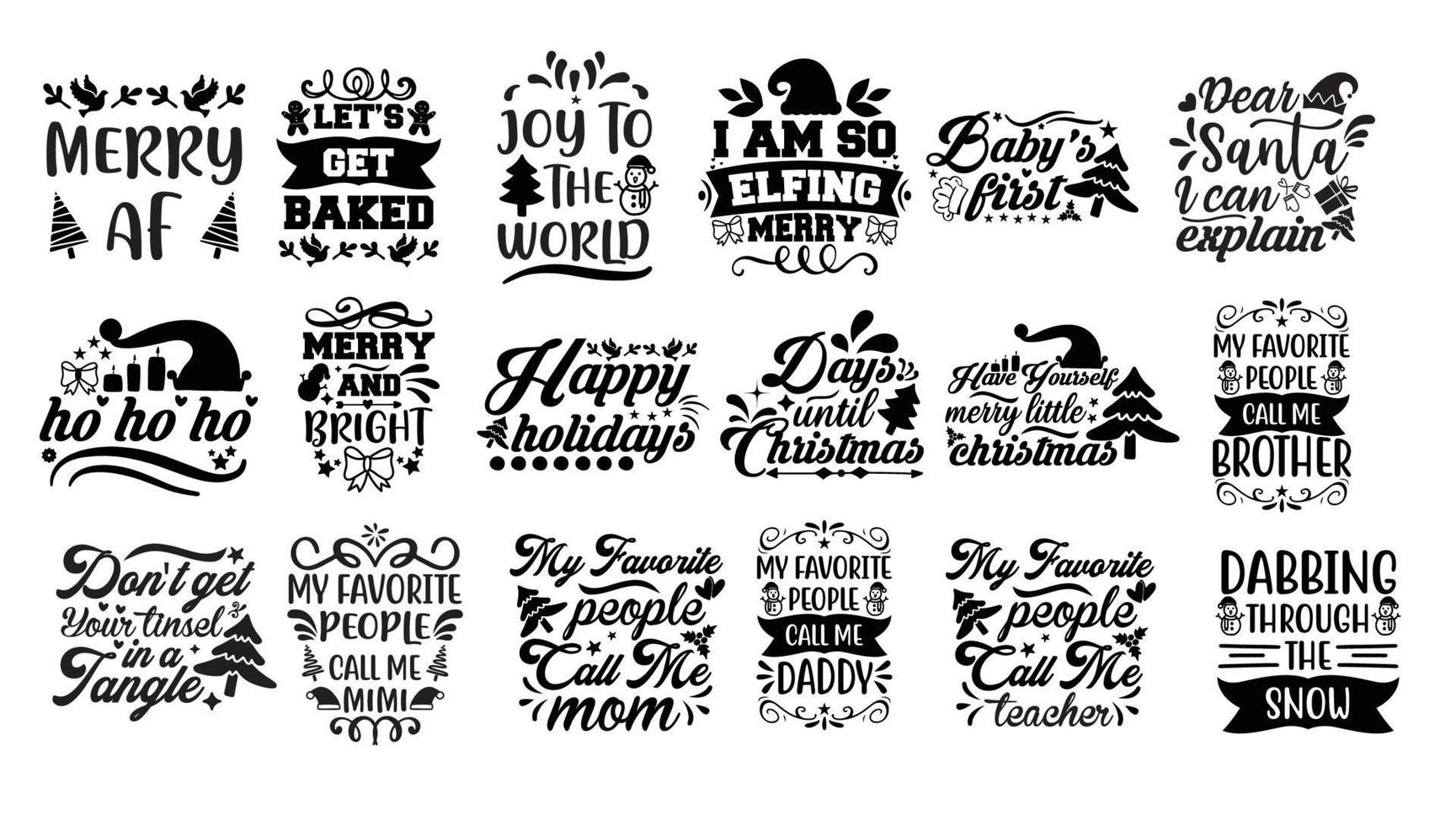 Christmas Svg Bundle vector