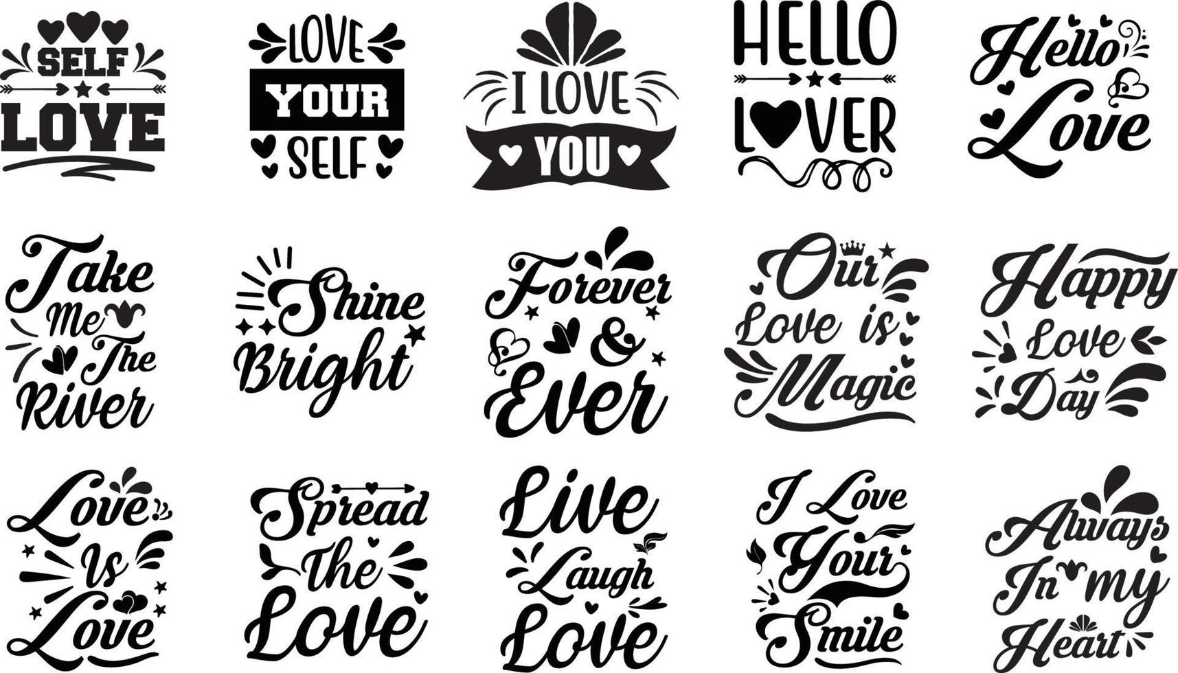 Love Svg Bundle vector