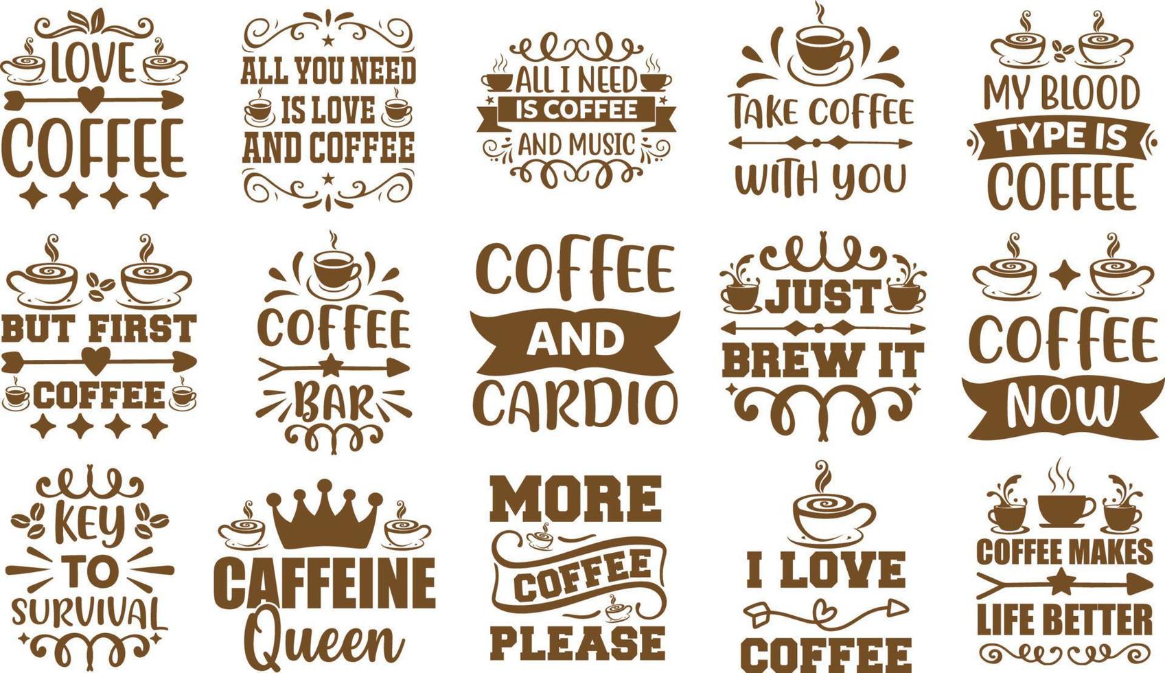 Coffee Svg Bundle vector