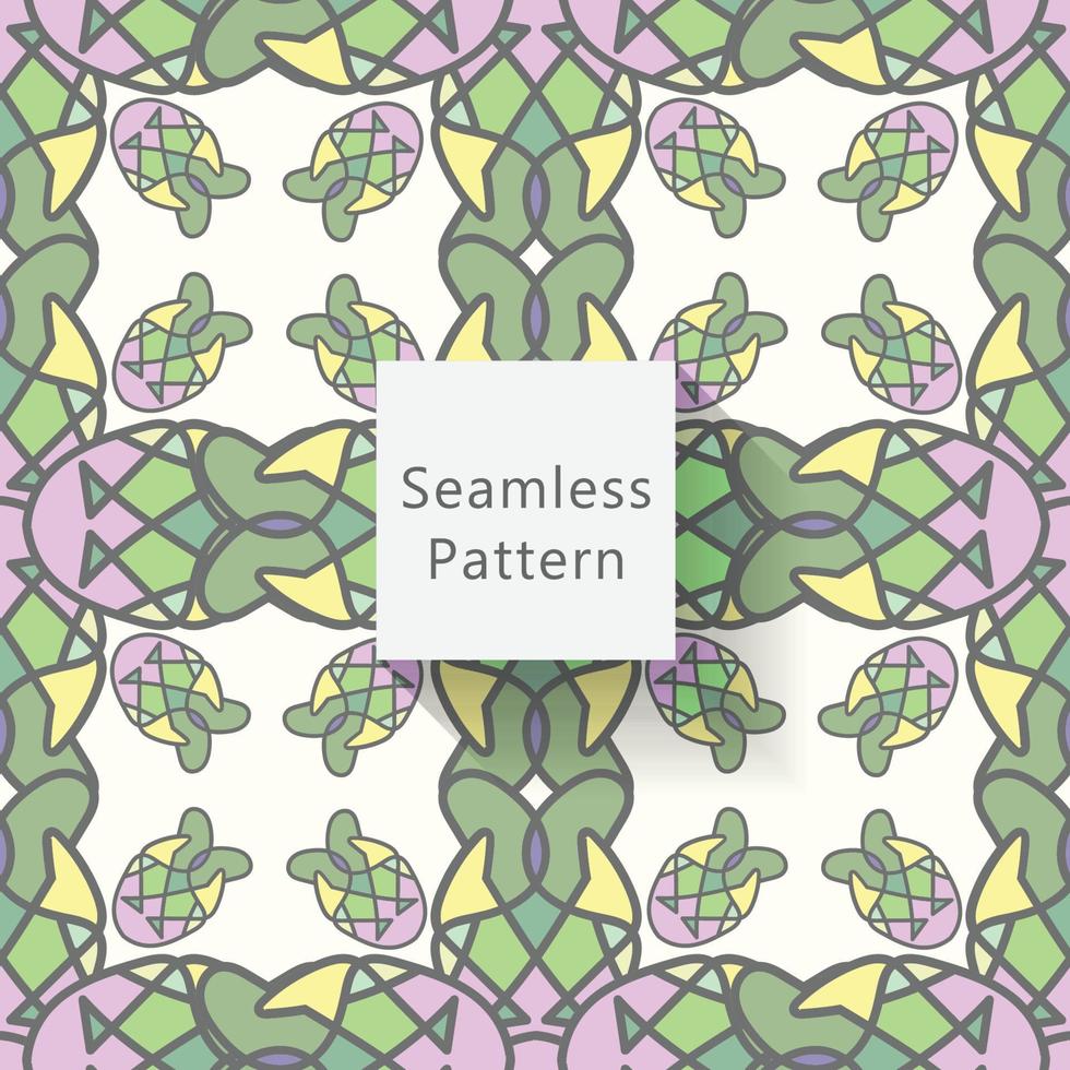 Geometric seamless pattern with textures vector