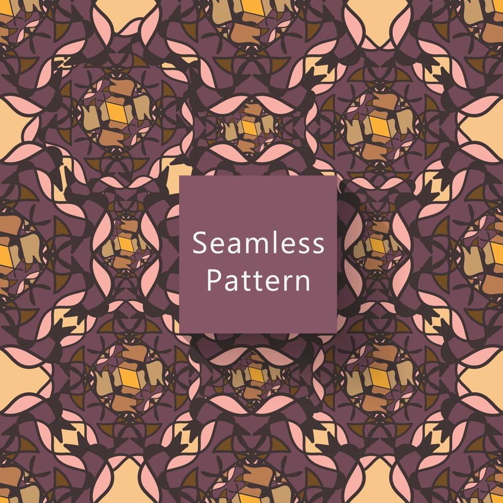 Geometric seamless pattern with textures vector