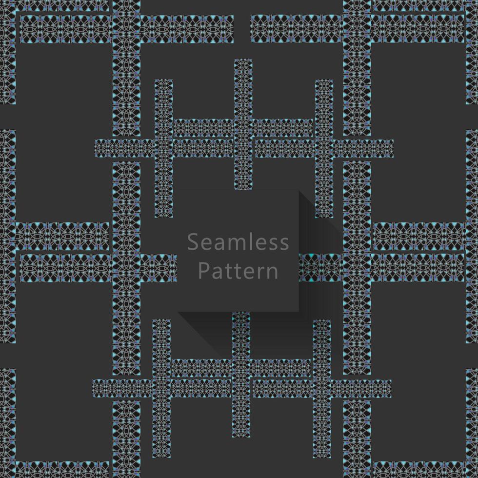 Geometric seamless pattern with textures vector
