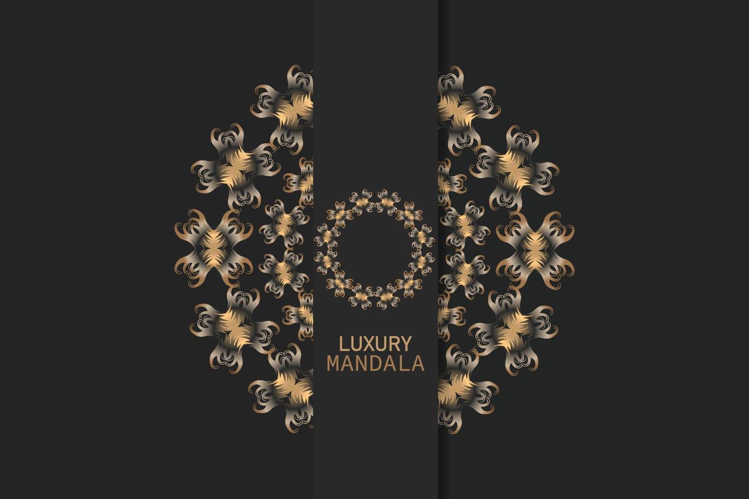 invitation card templates with gold patterned and crystals color luxury mandala background with golden arebesque pattern arabic islamic east style. ramadan style decorative mandala, flyer banner vector