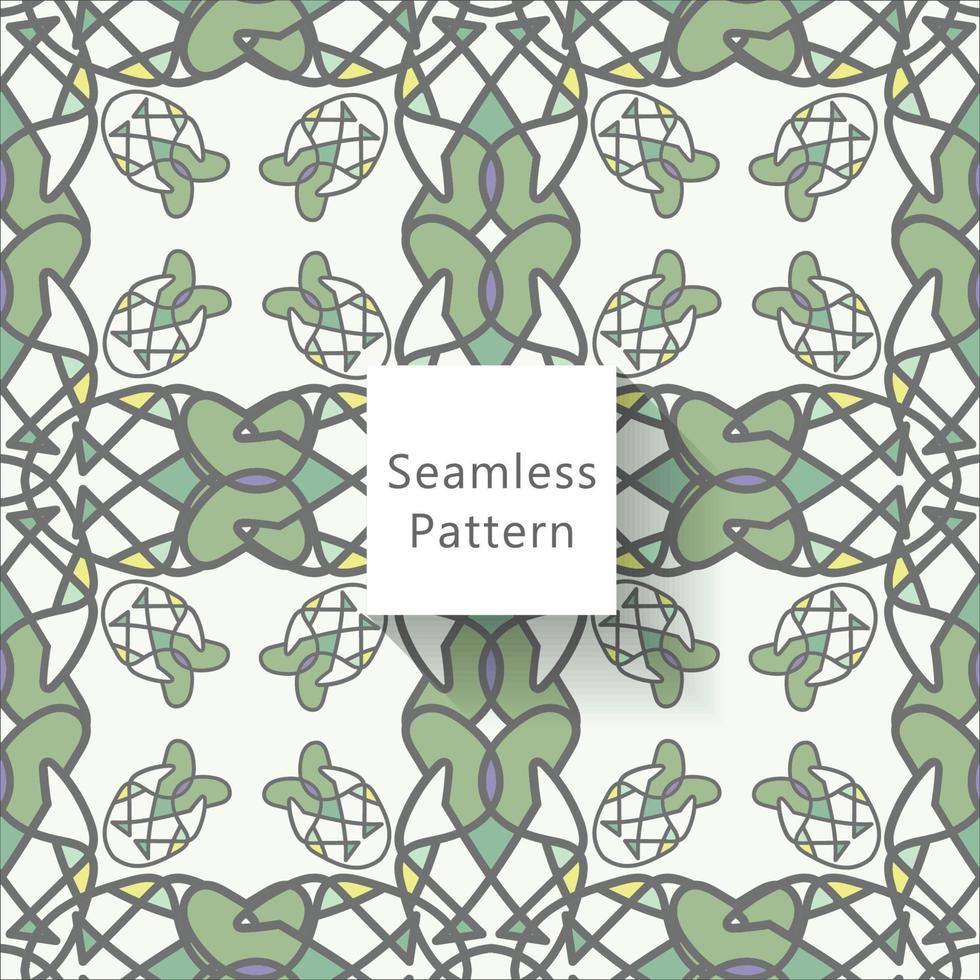 Geometric seamless pattern with textures vector