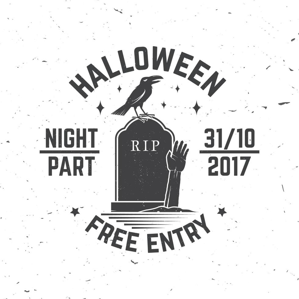Halloween night party concept. Vector illustration.