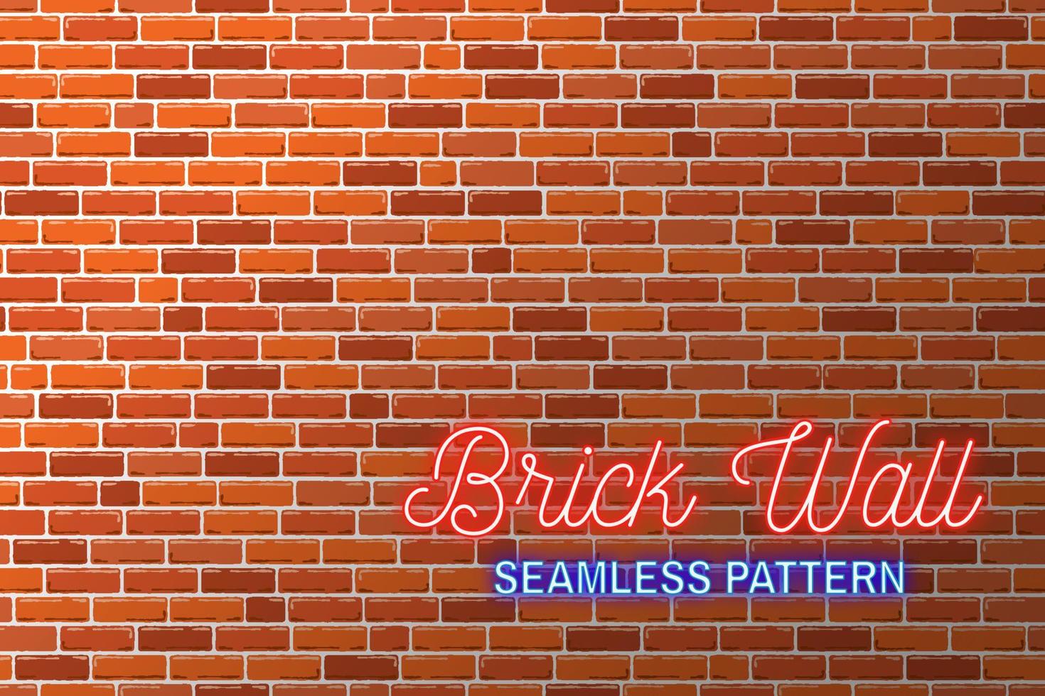 Red brick wall background. Vector illustration