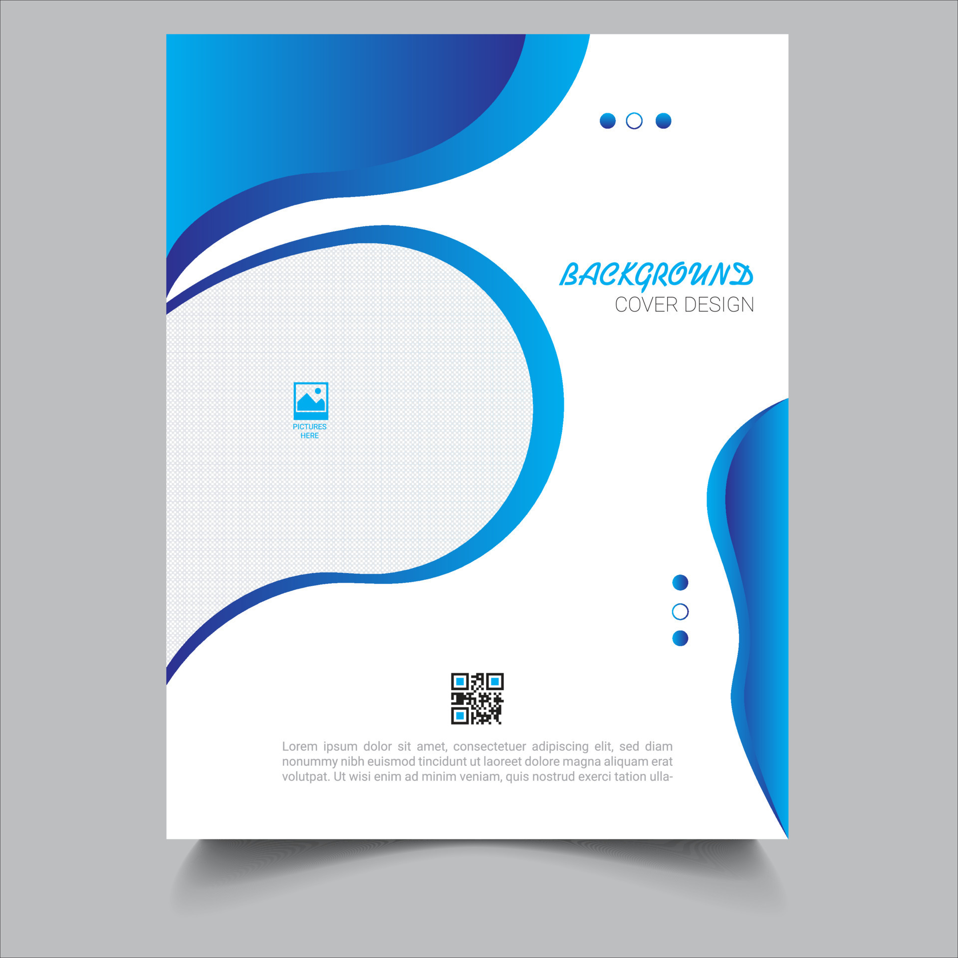 Brochure, poster, flyer, pamphlet, magazine, cover design with space