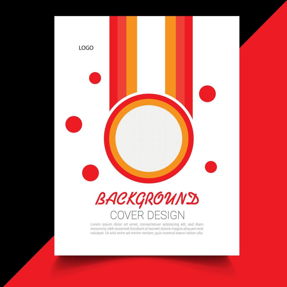 Brochure, poster, flyer, pamphlet, magazine, cover design with space for photo background, vector illustration template in A4 size Free Vector Free Vector