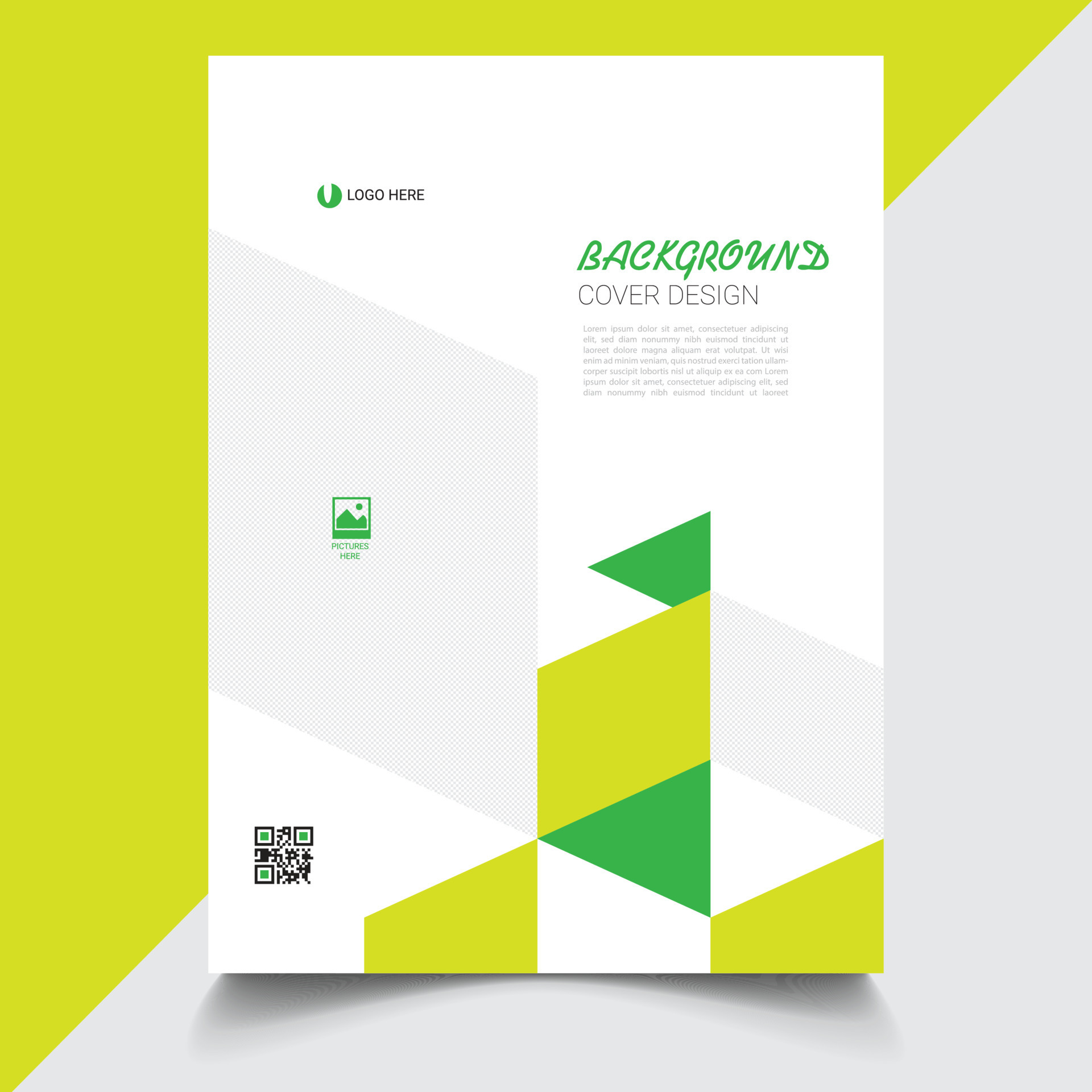 Brochure, poster, flyer, pamphlet, magazine, cover design with space