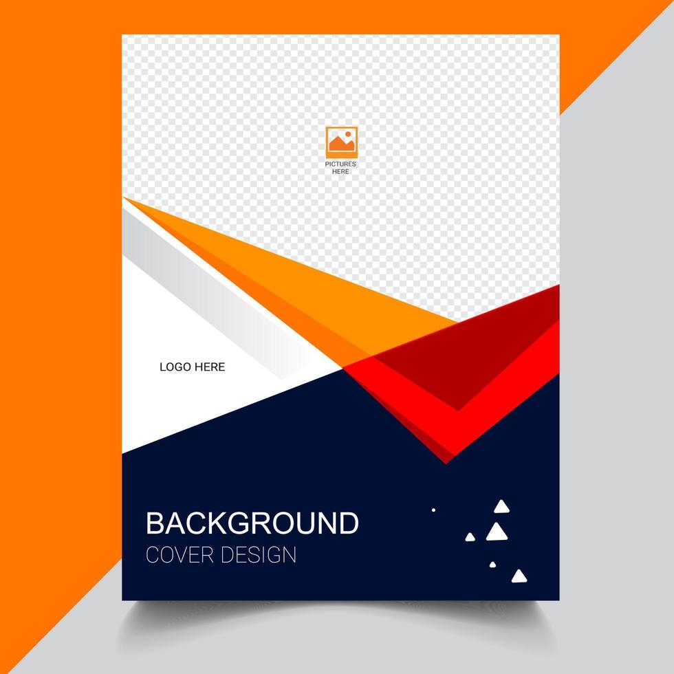 Brochure, poster, flyer, pamphlet, magazine, cover design with space for photo background, vector illustration template in A4 size Free Vector Free Vector