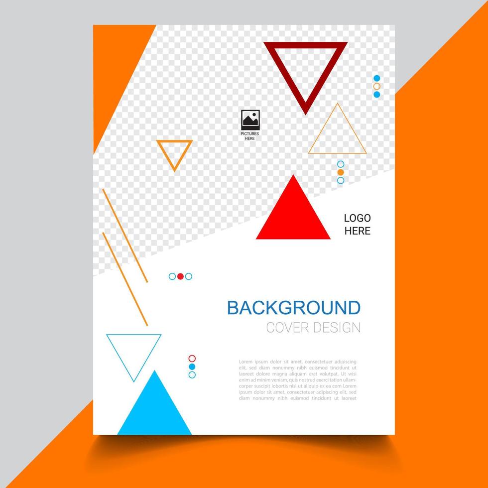 Brochure, poster, flyer, pamphlet, magazine, cover design with space for photo background, vector illustration template in A4 size Free Vector Free Vector