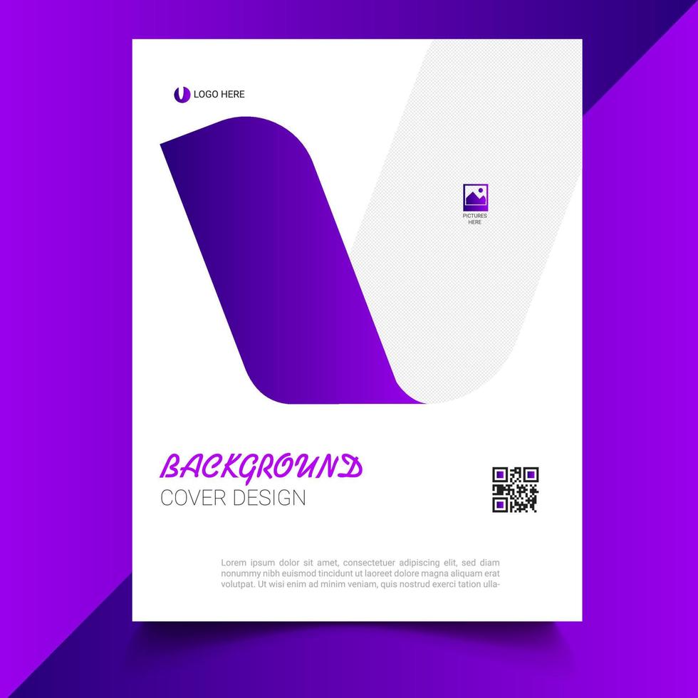 Brochure, poster, flyer, pamphlet, magazine, cover design with space for photo background, vector illustration template in A4 size Free Vector Free Vector