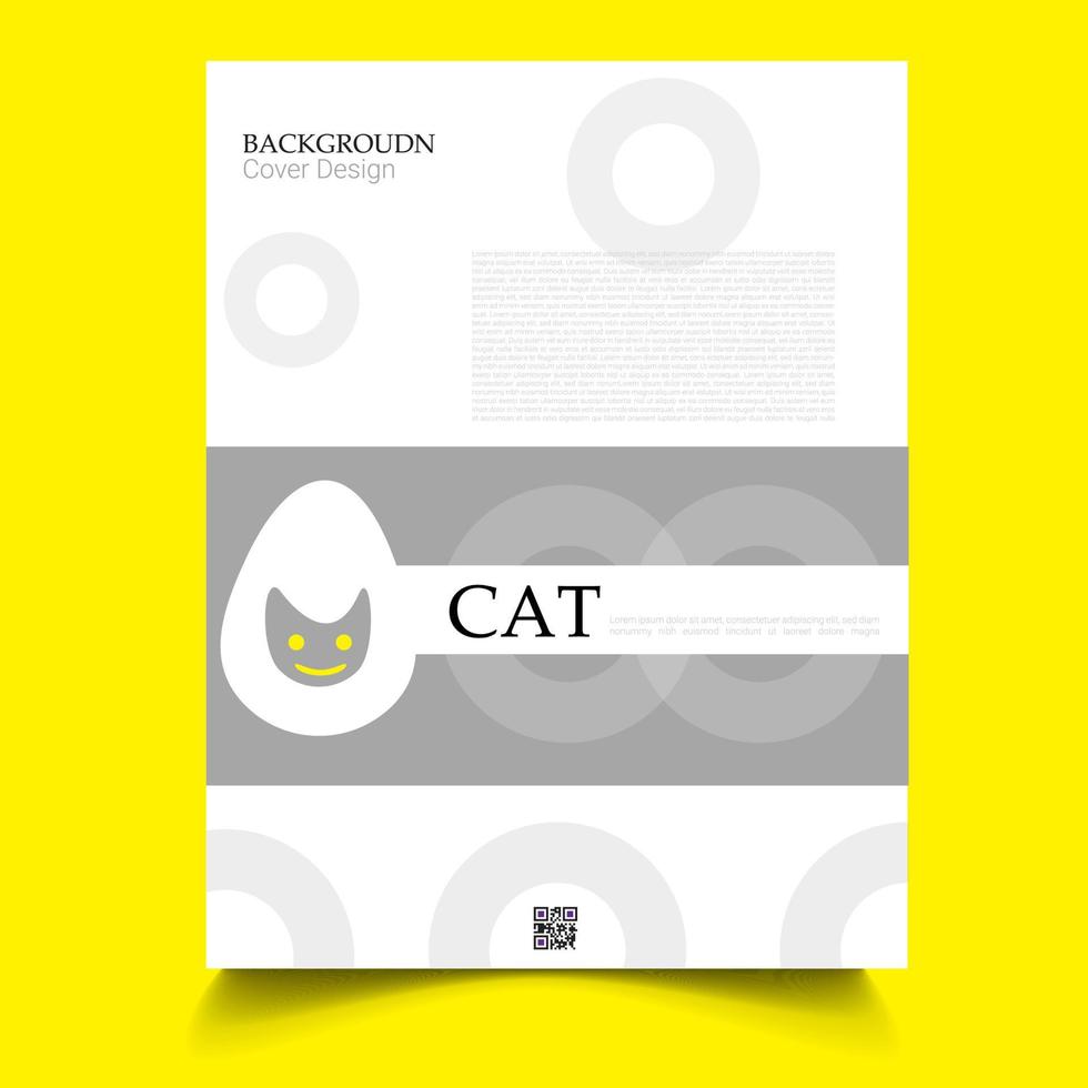 folleto del logotipo del gato, afiche, volante, folleto, revista, diseño de portada con espacio para el fondo de la foto, plantilla de ilustración vectorial en tamaño a4 vector libre vector libre