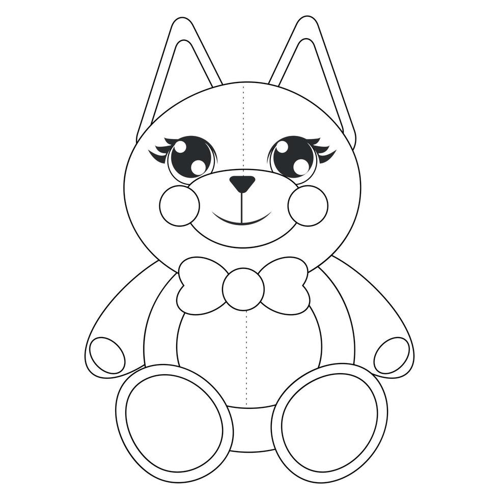 coloring book for children. Cute rabbit vector