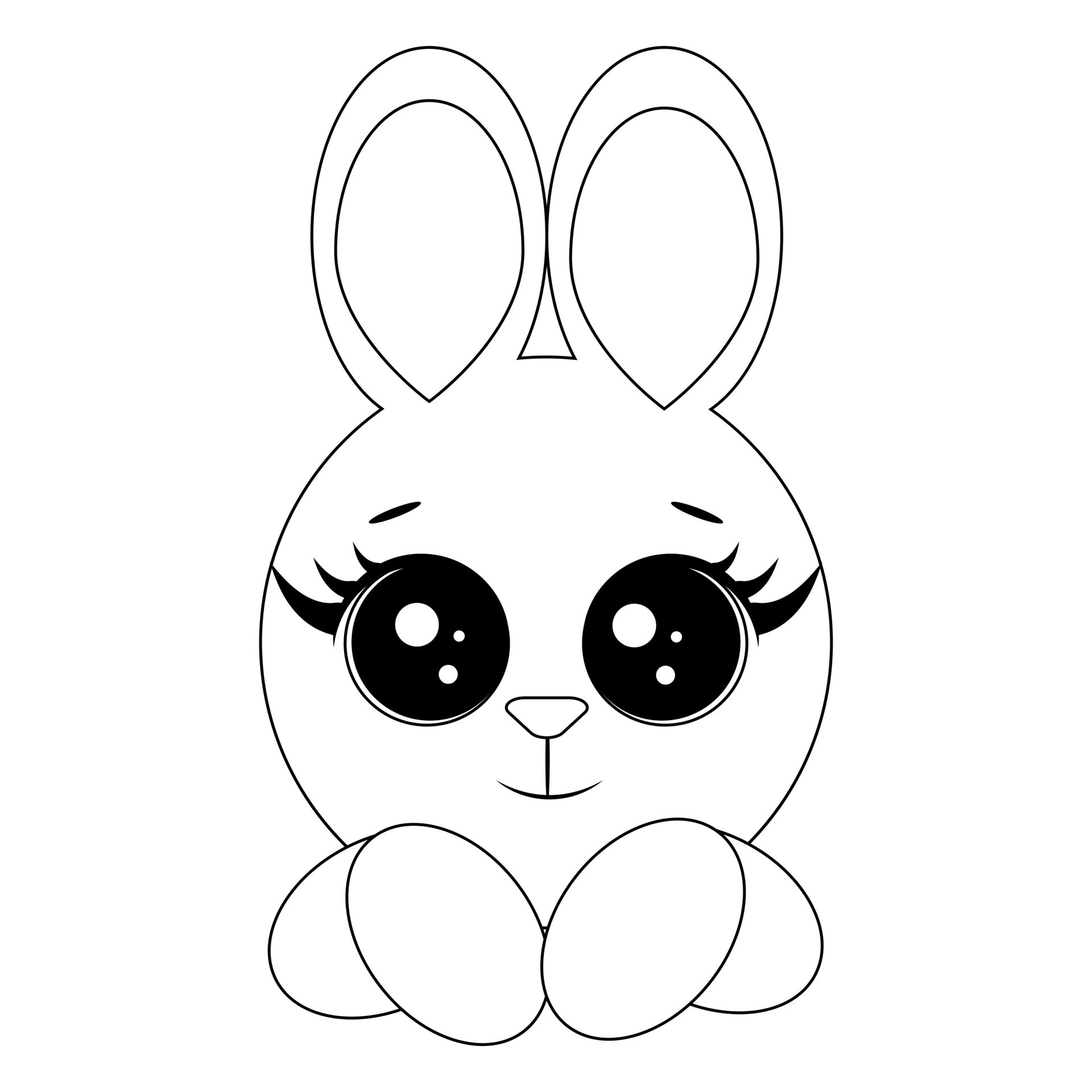 coloring book for children. Cute rabbit 15847006 Vector Art at Vecteezy