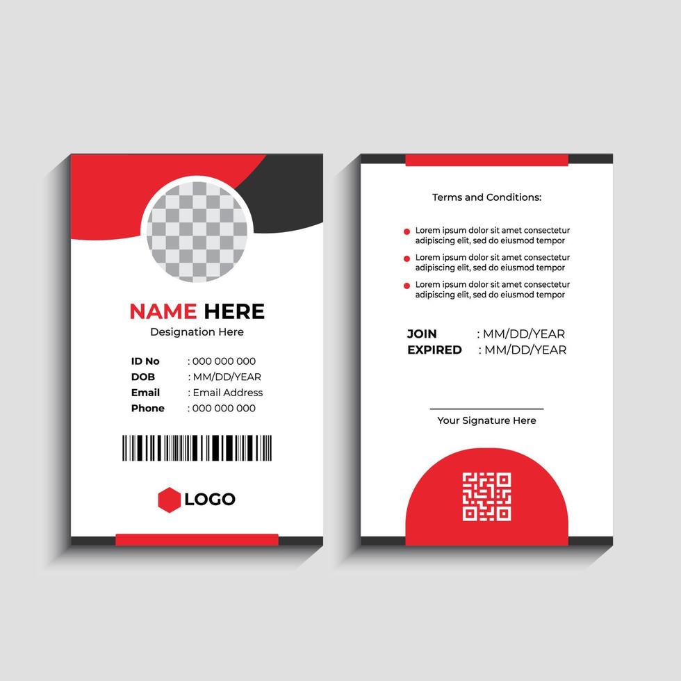 Modern Corporate ID Card Template Design vector