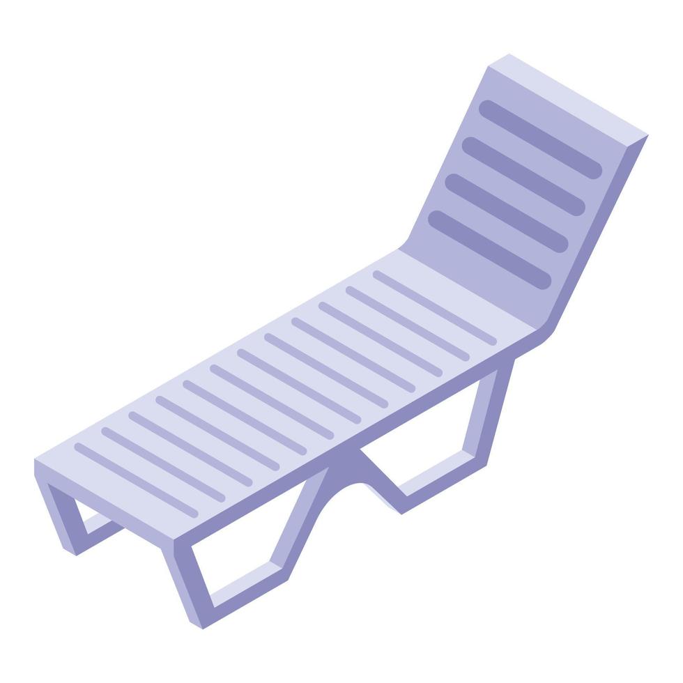 icono de silla de playa, estilo isométrico vector