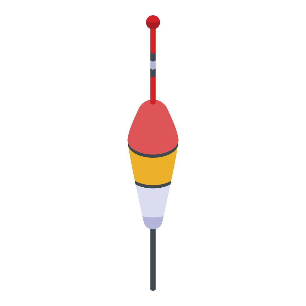 Fishing bobber icon, isometric style vector