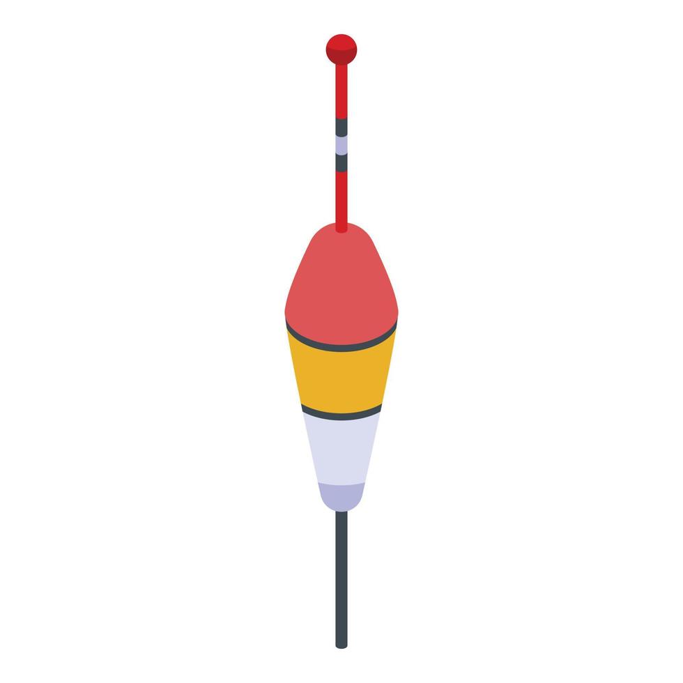 Fishing bobber icon, isometric style vector