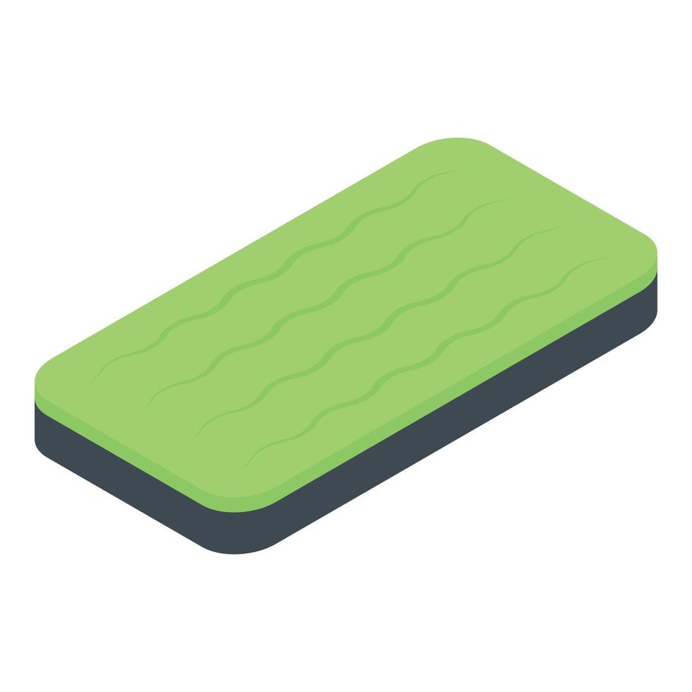 Air inflatable mattress icon, isometric style vector