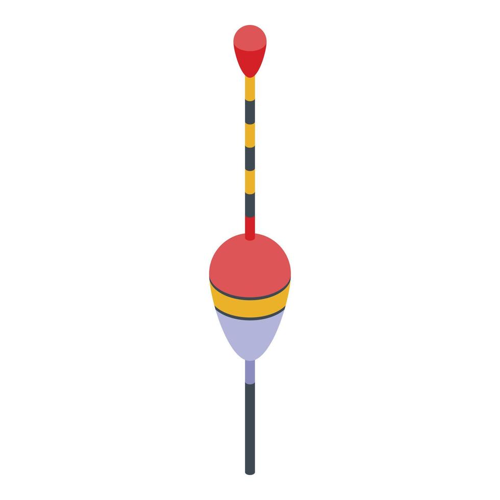 Bobber float icon, isometric style vector