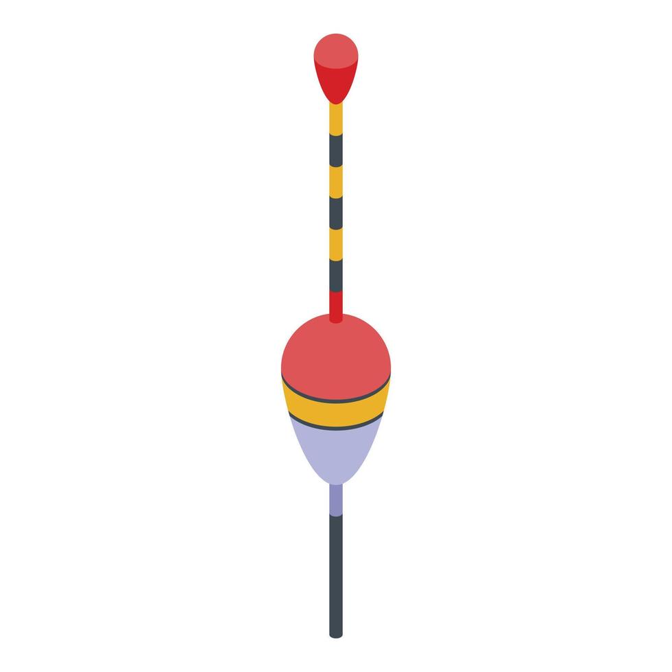 Bobber float icon, isometric style vector