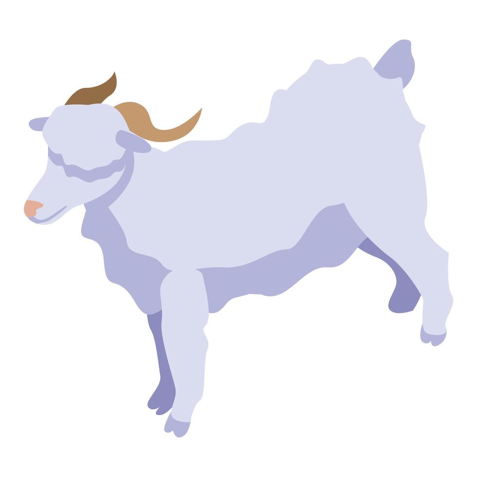Goat icon, isometric style vector