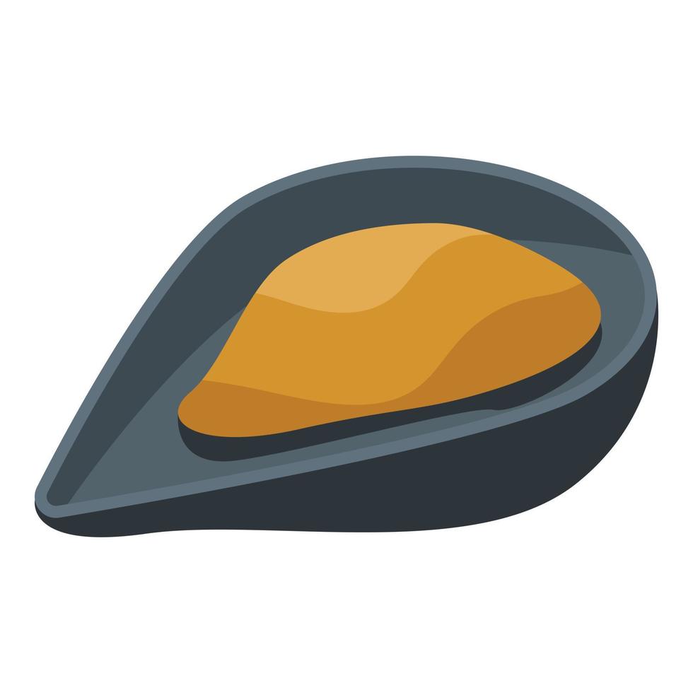 Open mussel icon, isometric style vector