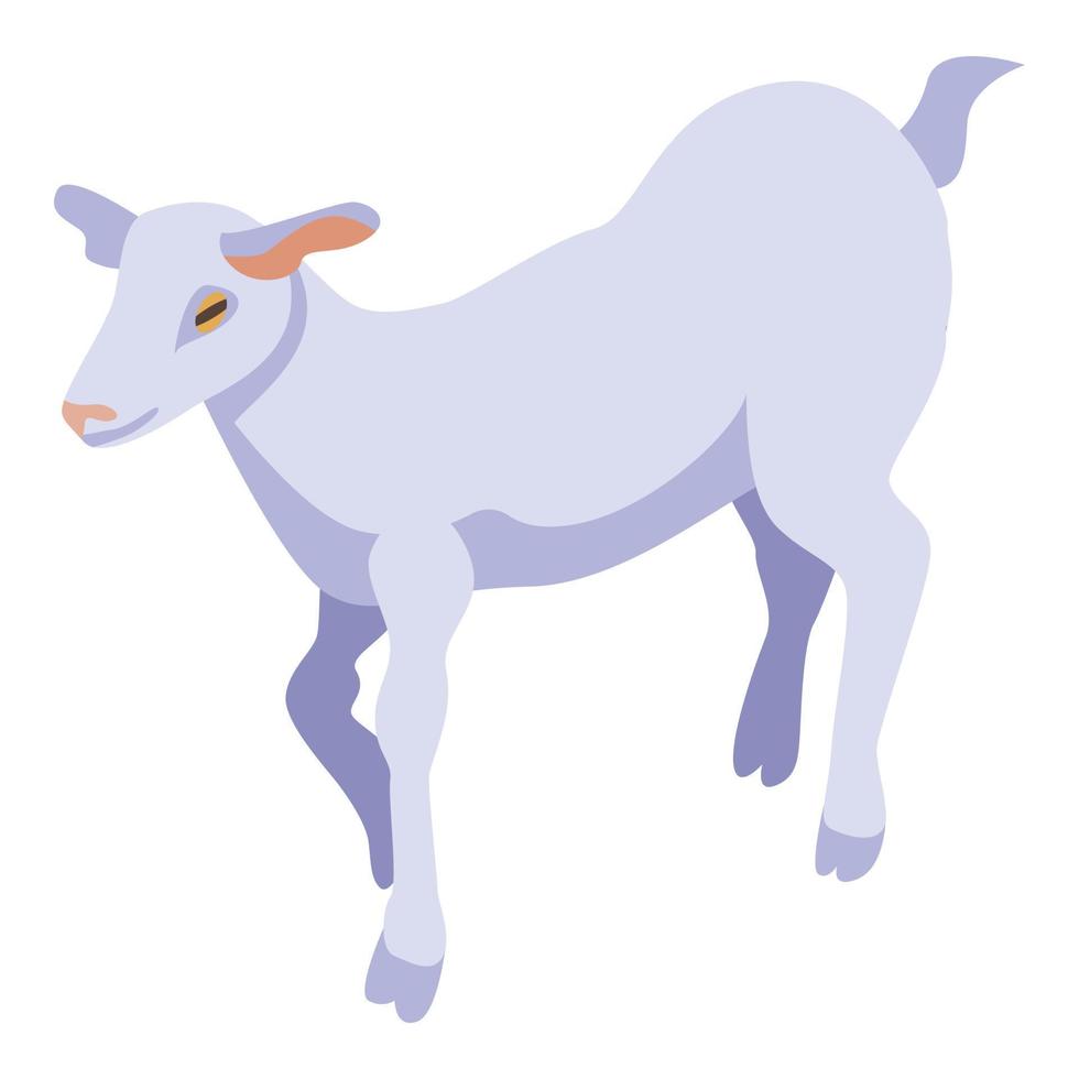Goat animal icon, isometric style vector