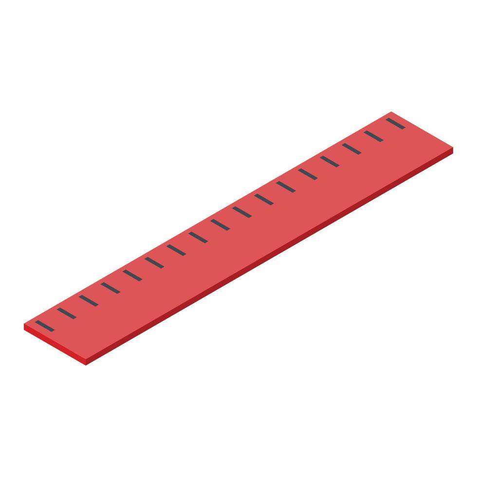 Measure cm ruler icon, isometric style vector