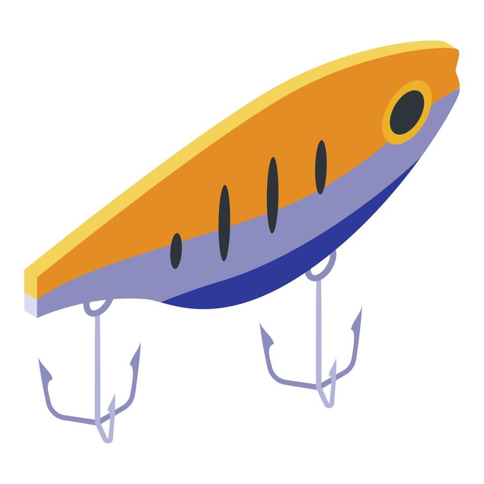 Plug bait icon, isometric style vector