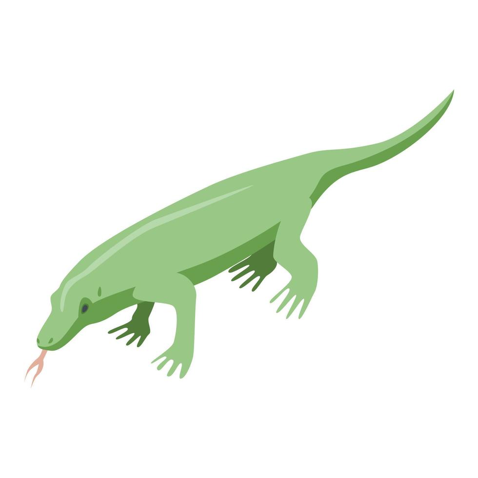 Amazon crocodile icon, isometric style vector