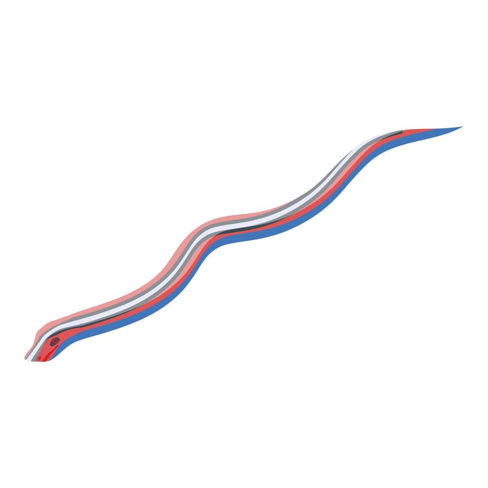 Exotic snake icon, isometric style vector