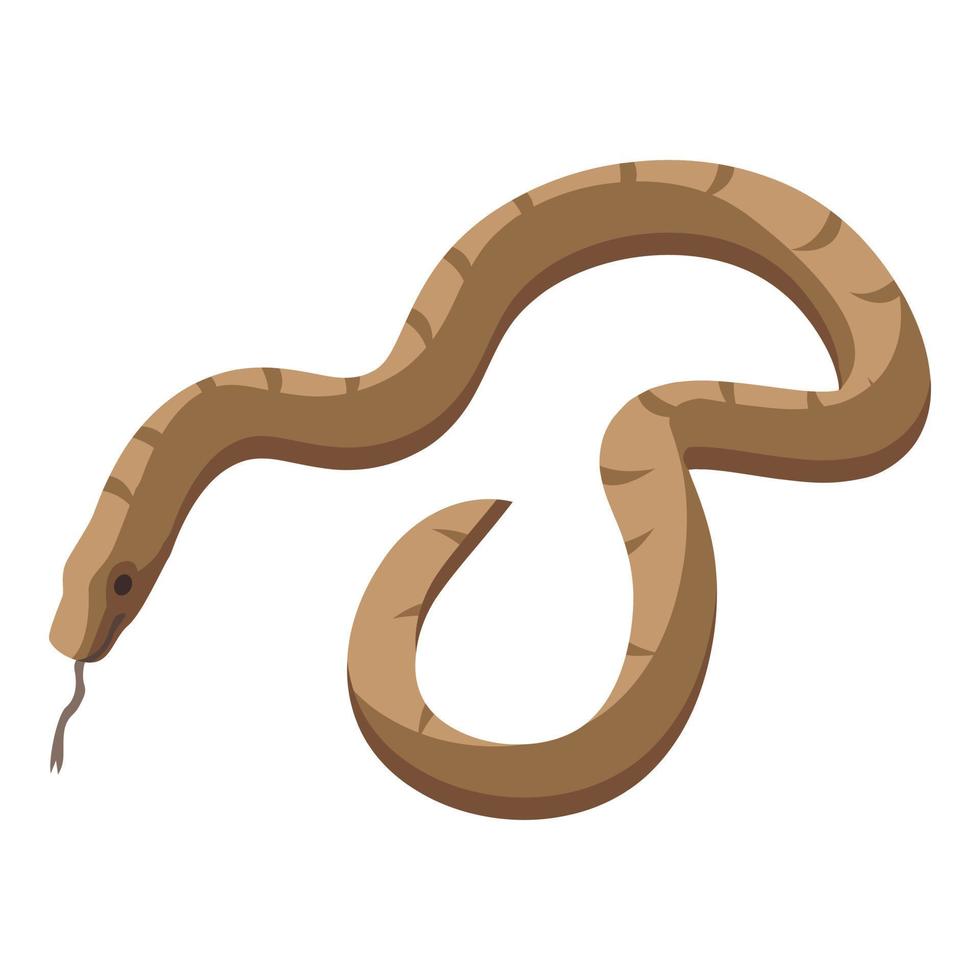 icono de serpiente del bosque, estilo isométrico vector