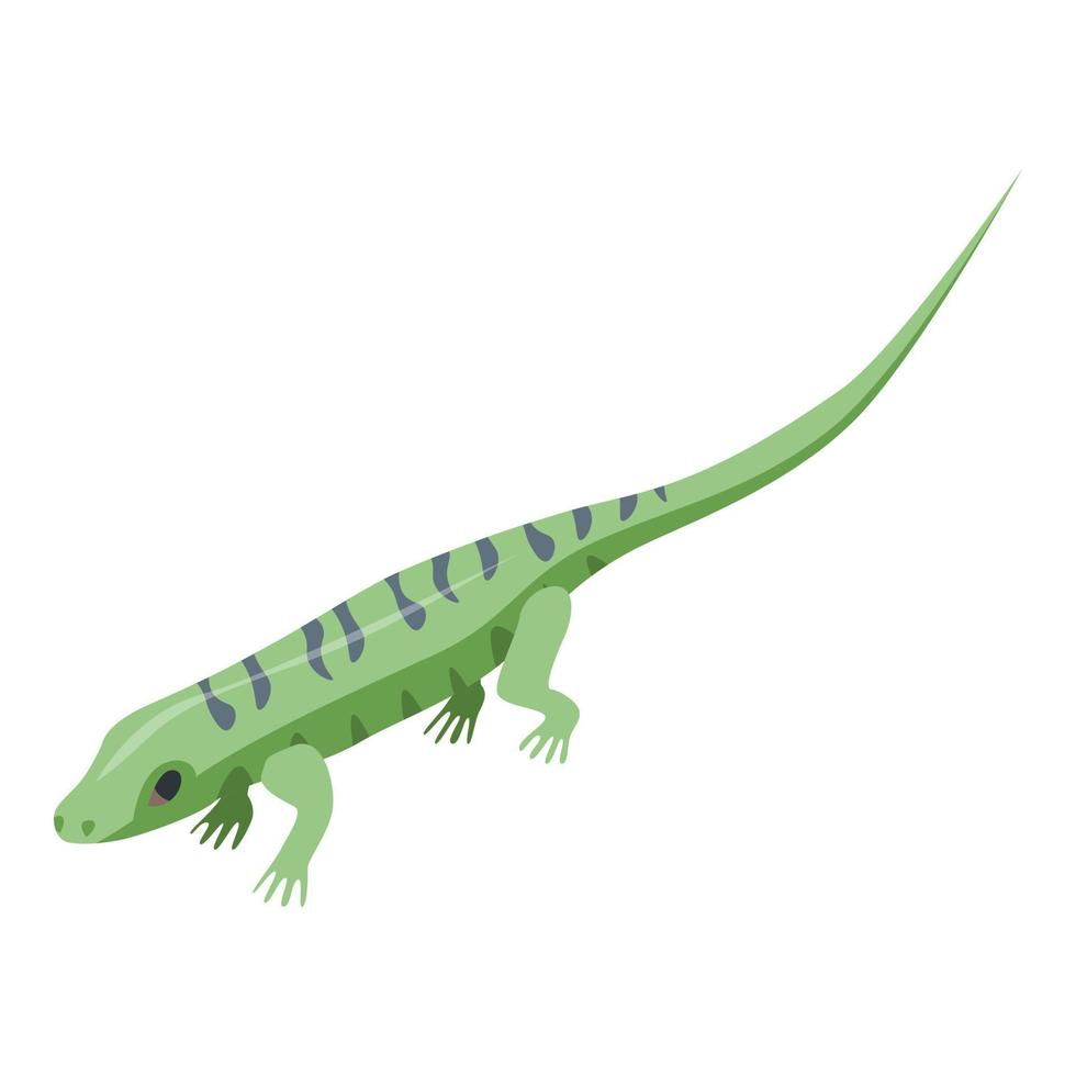 icono de lagarto de agua, estilo isométrico vector