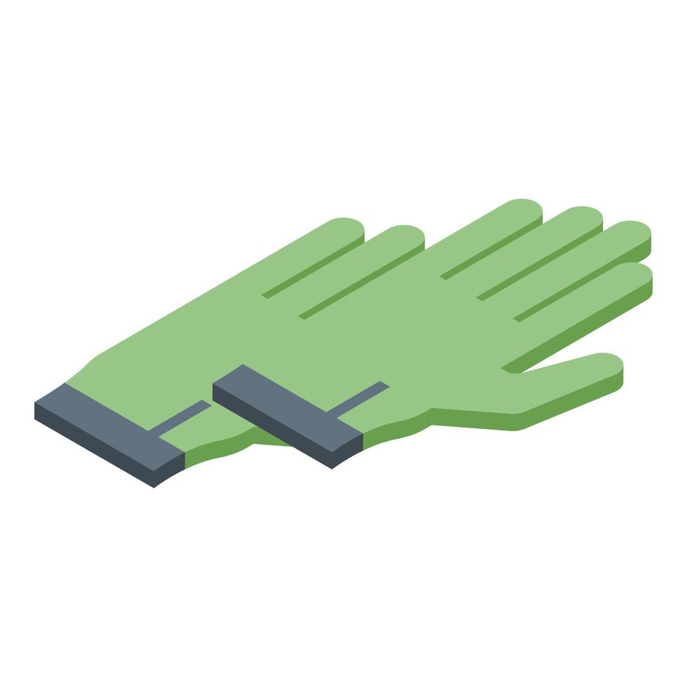 Fisherman gloves icon, isometric style vector