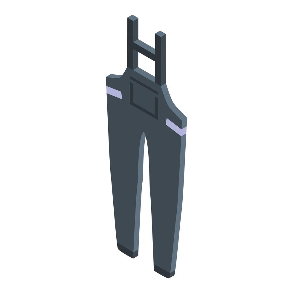 Fisherman equipment icon, isometric style vector