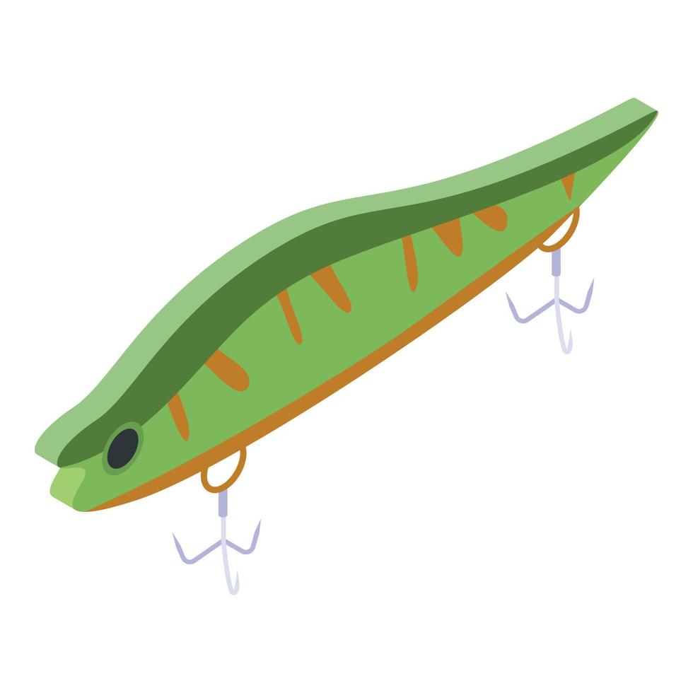 Wobbler lure icon, isometric style vector