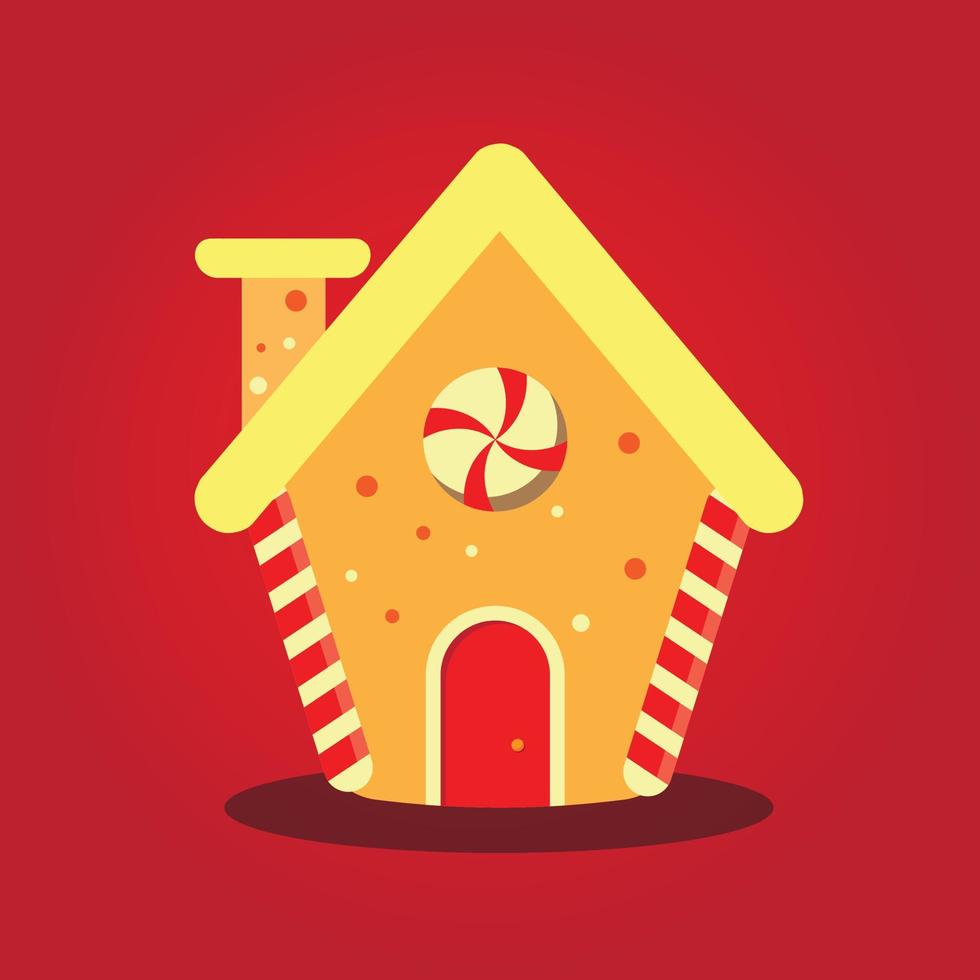 casa de invierno de navidad vector