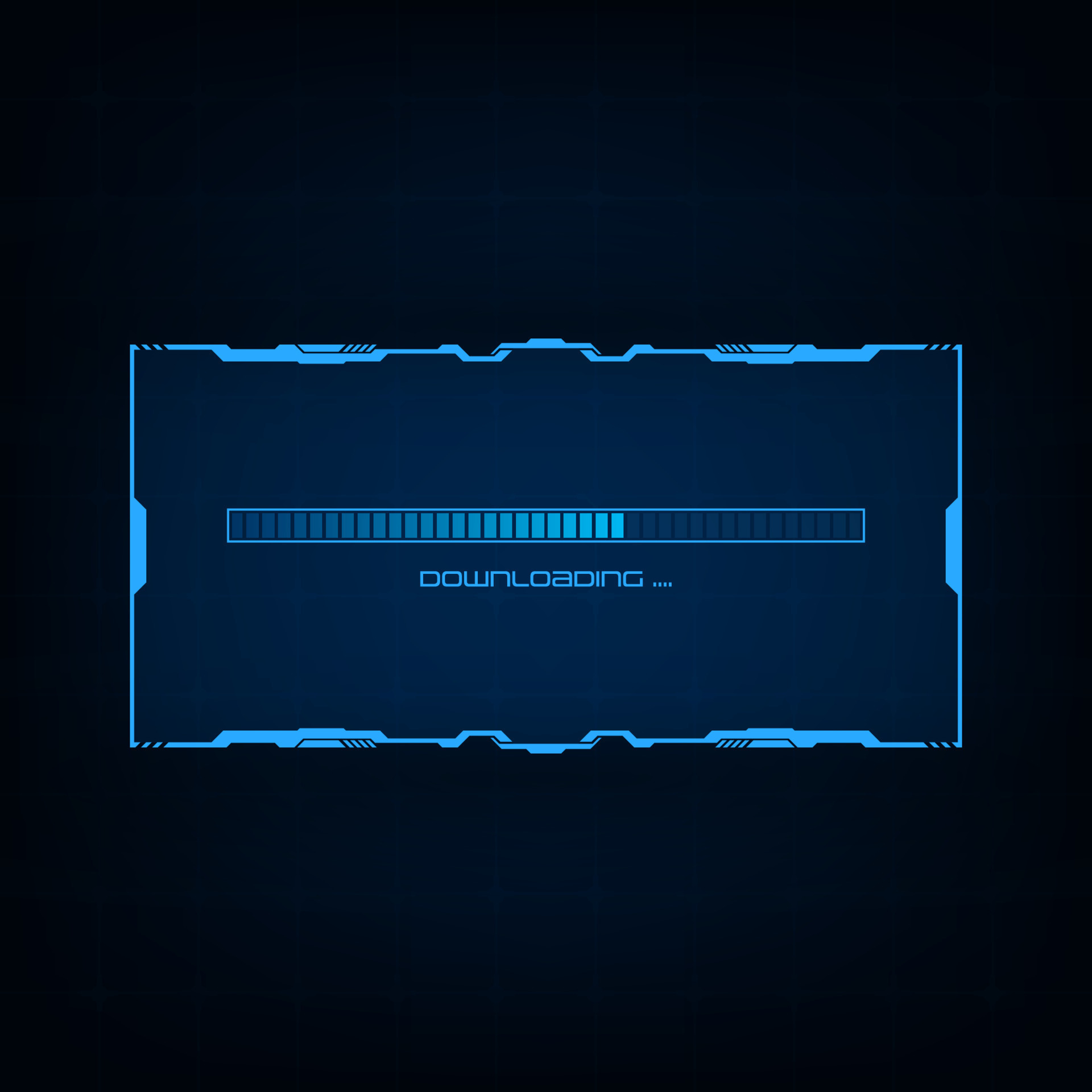 Vector progress loading bar. Sci fi hud futuristic user interface
